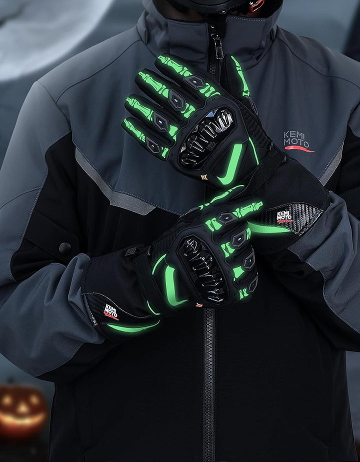 KEMIMOTO Winter Motorradhandschuhe, geprüfte Motorradhandschuhe,Motorrad Handschuhe Winter, Touchscr