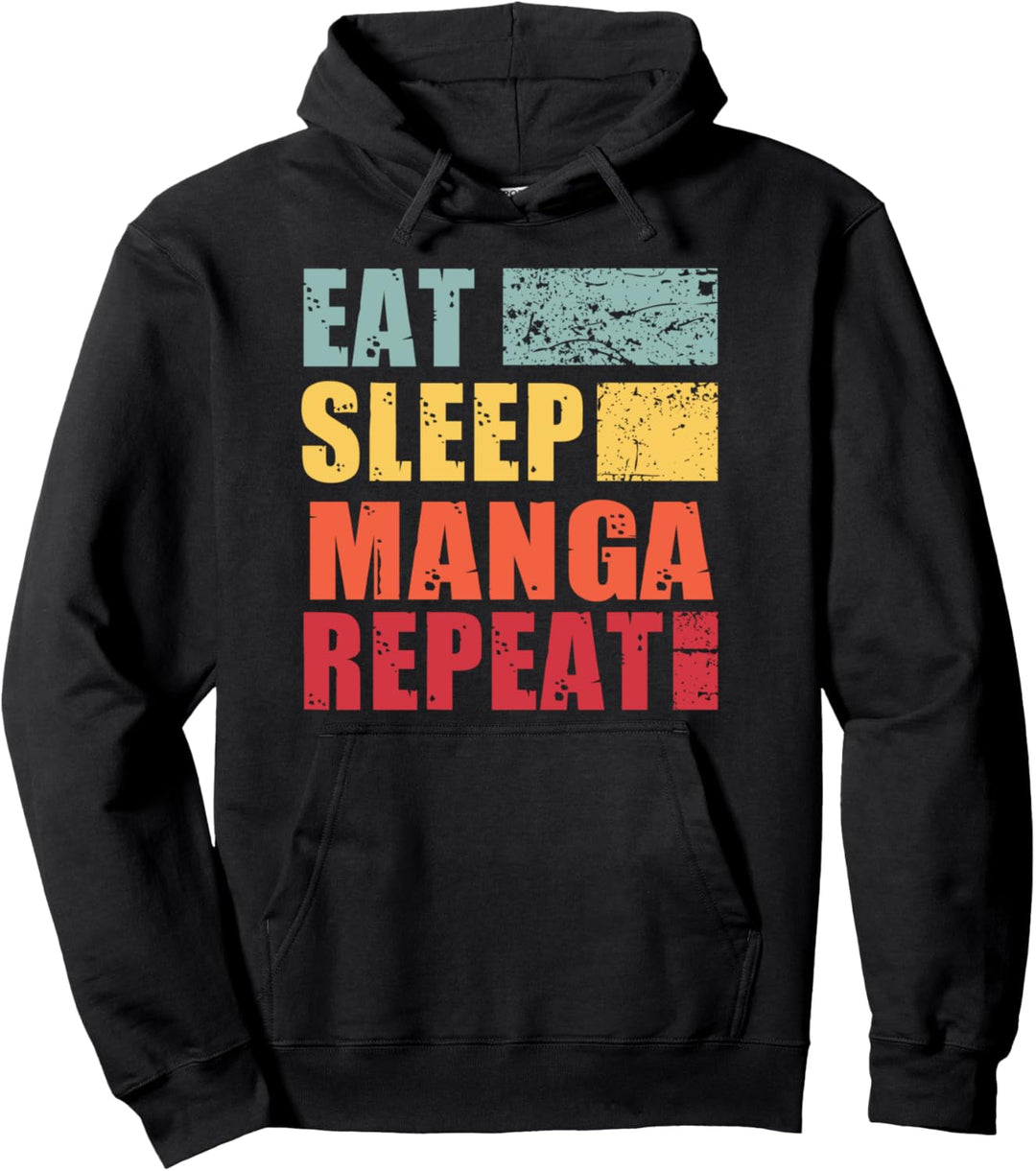 Eat Sleep Manga Repeat Pullover Hoodie