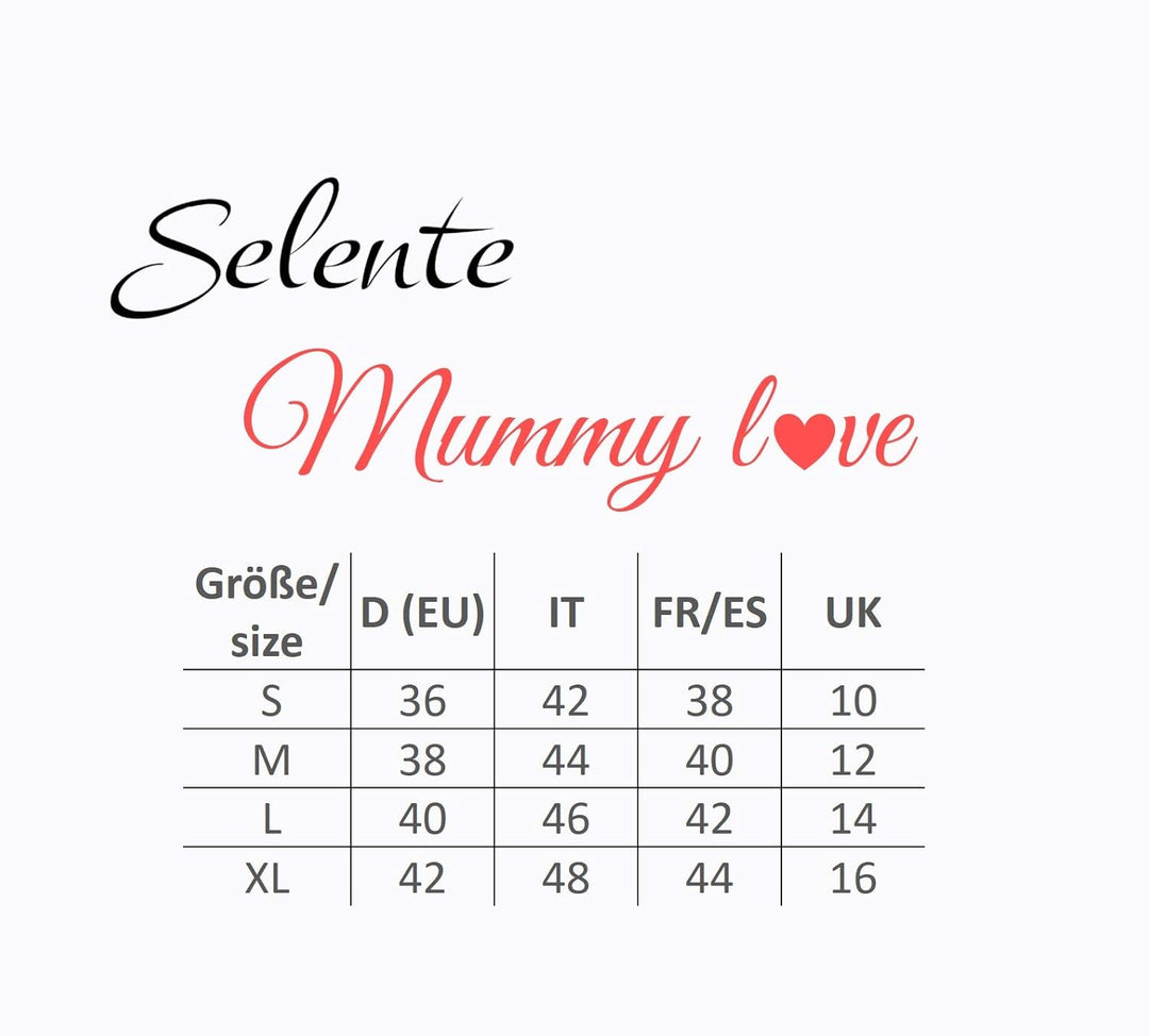 Selente Mummy Love Damen Kapuzenpullover/Langarmshirt zum Stillen und als Umstandsmode (Made in EU)
