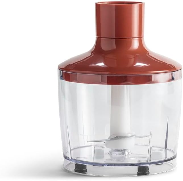 Tognana Iridea Stabmixer mit Zerkleinerer, Schneebesen und 600 ml Becher apfelrot