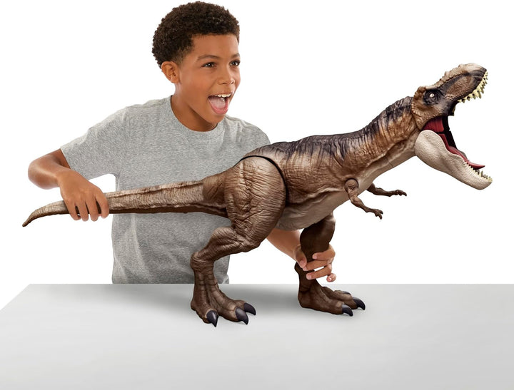 Jurassic World HBK73 - Jurassic World Riesendino T-Rex Actionfigur, extragrosses Dinosaurier Spielze