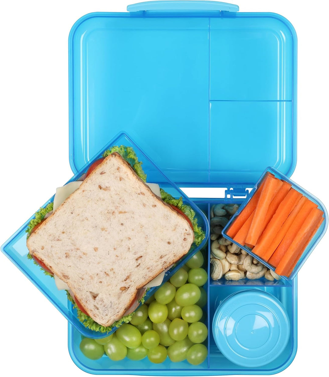 Sistema Bento Box LUNCH Aufbewahrungdose mit Fächern | 1,65 L Lunchbox mit auslaufsicherem Joghurt-