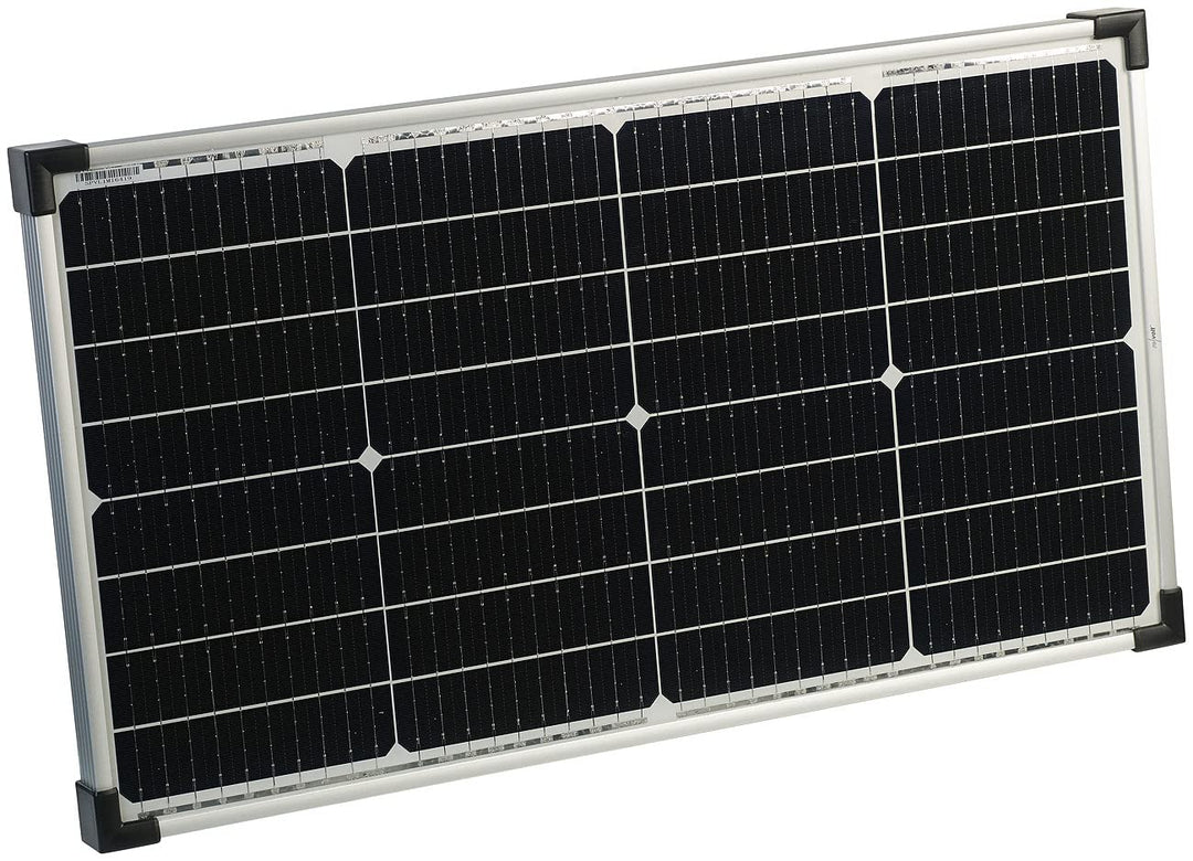 revolt Solarzelle: Mobiles Solarpanel mit monokristallinen Zellen, 60 W, silber (Solarplatte)