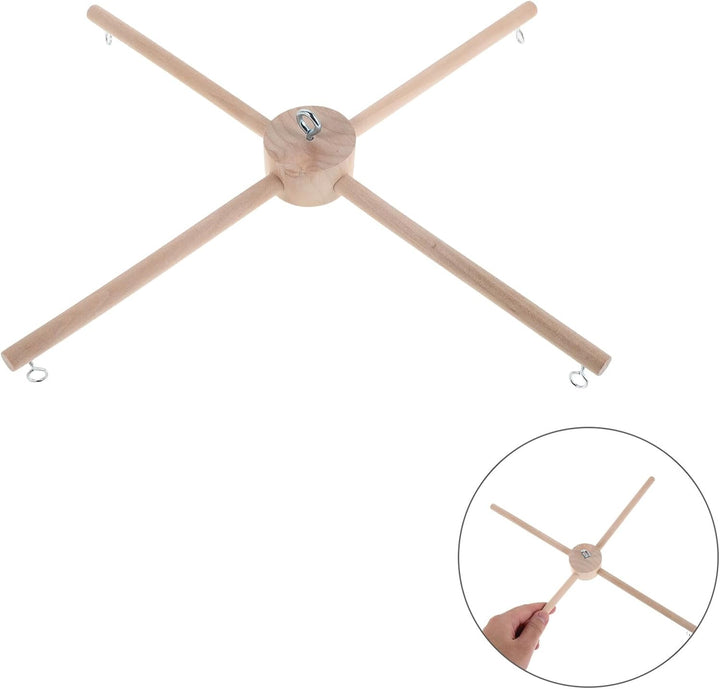 Holz Windspielständer mit Flachem Sockel Mobile Halterung für Kinderzimmer Selbstgemacht Bausatz Bei