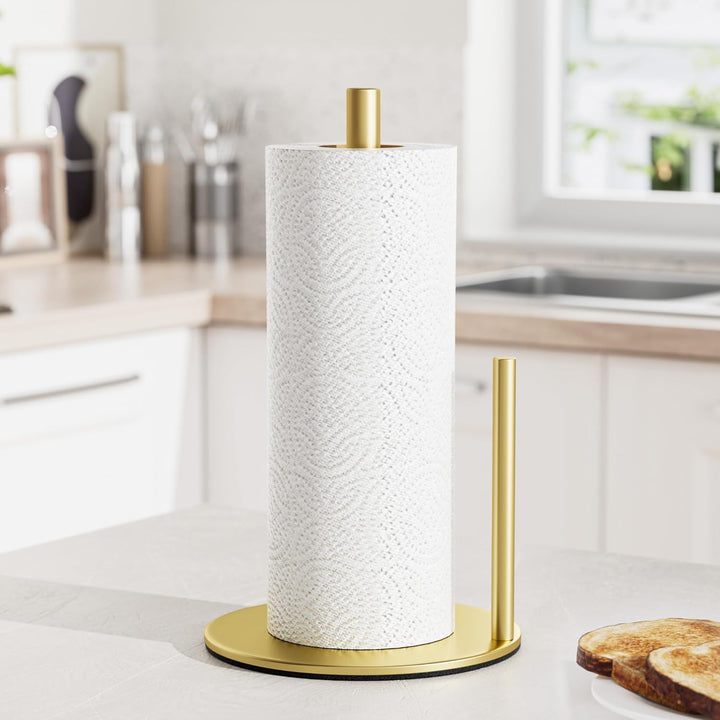 Golden KüChenrollenhalter Arbeitsplatte Papierrollenhalter Stehend KüChenrollen Halter, Premium-Edel