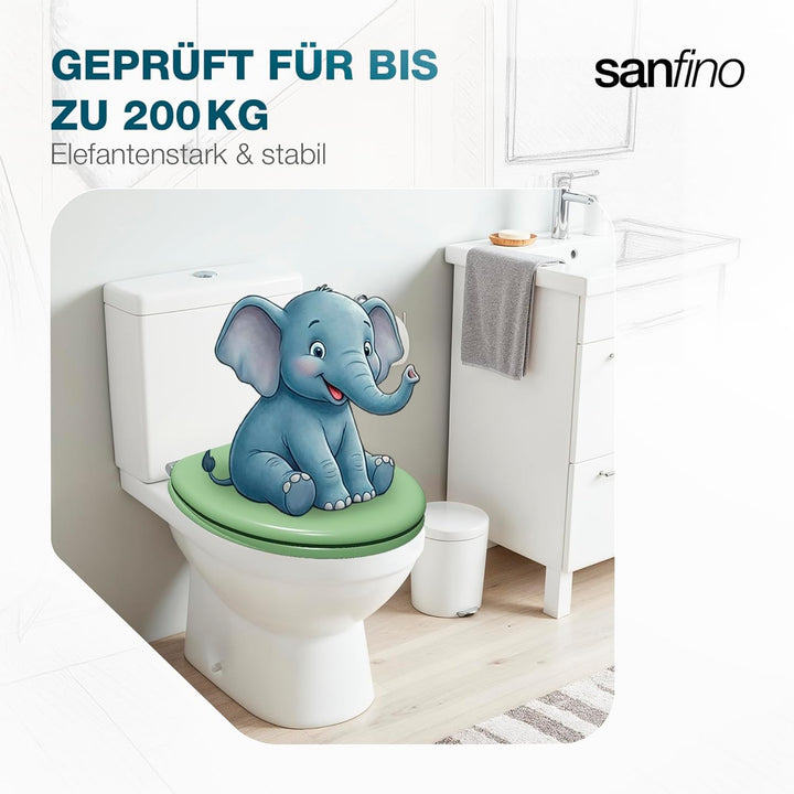 Premium WC Sitz mit Absenkautomatik – hochwertige Toilettendeckel aus Holz, viele bunte Motive, hohe