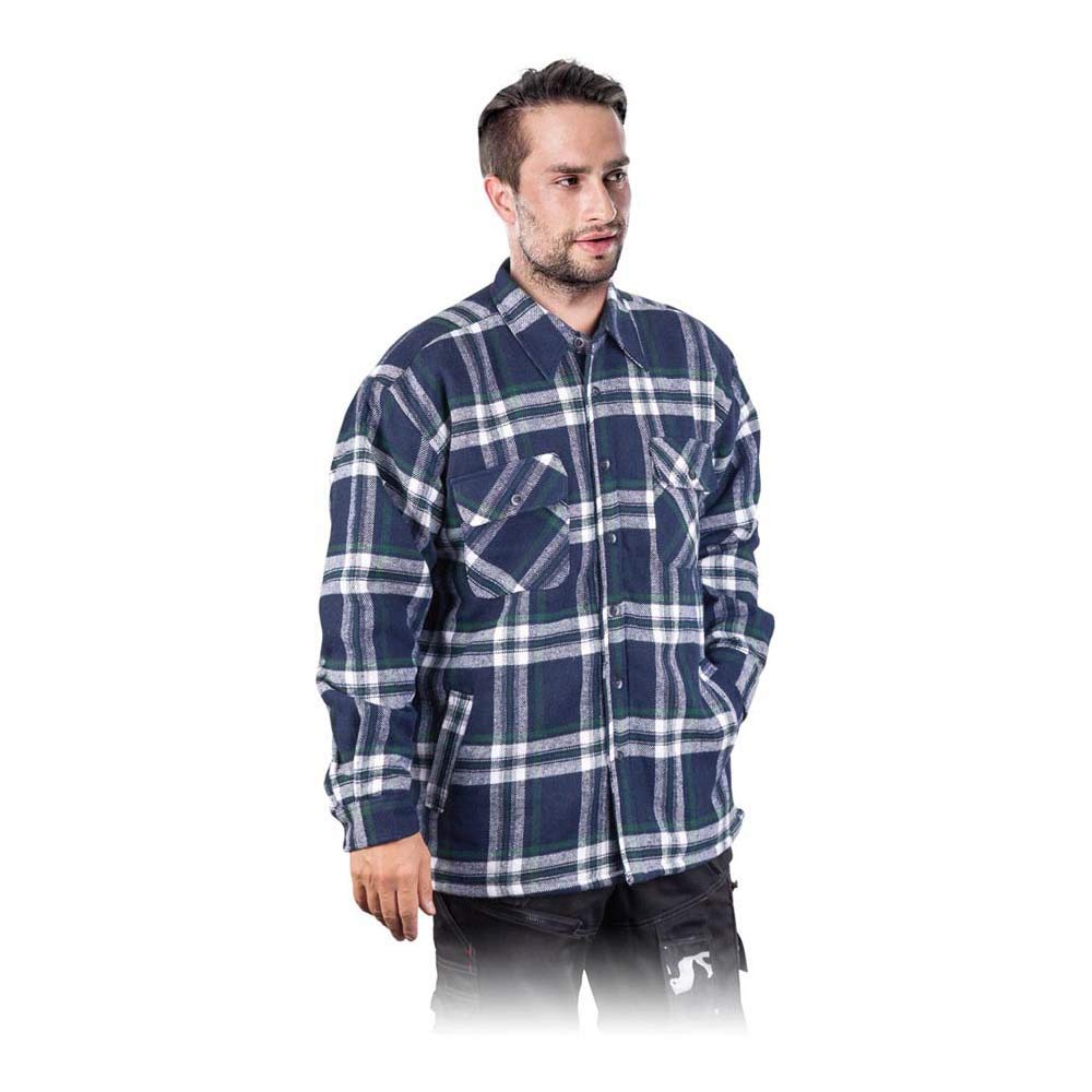 Reis KFTOPXL Gefütterte Schutzhemd, Dunkelblau-Weiss, XL Grösse