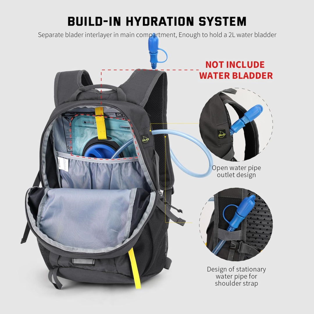 SKYSPER LANTC 20 Leicht Wanderrucksack 20L Klein Rucksack mit Rückenbelüftung Trekkingrucksack aus a