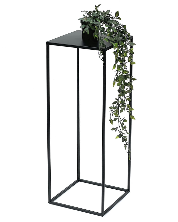 DanDiBo Blumenhocker Metall Schwarz Eckig 70-50 cm Blumenständer Beistelltisch 96315 Blumensäule Mod