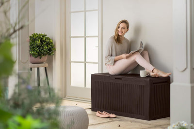 Koll Living Auflagenbox/Kissenbox 270 Liter 100% Wasserdicht mit Belüftung dadurch kein übler Geruch