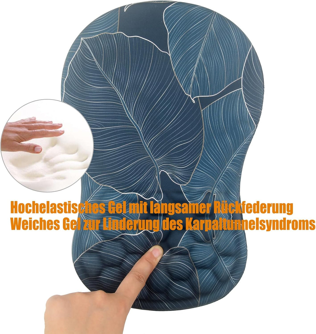 Mauspad mit Handgelenkauflage,Ergonomisches Mousepad zur Linderung von Schmerzen im Karpaltunnel, Me