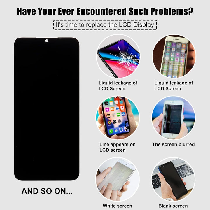 swark LCD Display Kompatibel mit Blackview A55 Pro (Schwarz Ohne Rahmen) Touchscreen Digitizer Assem