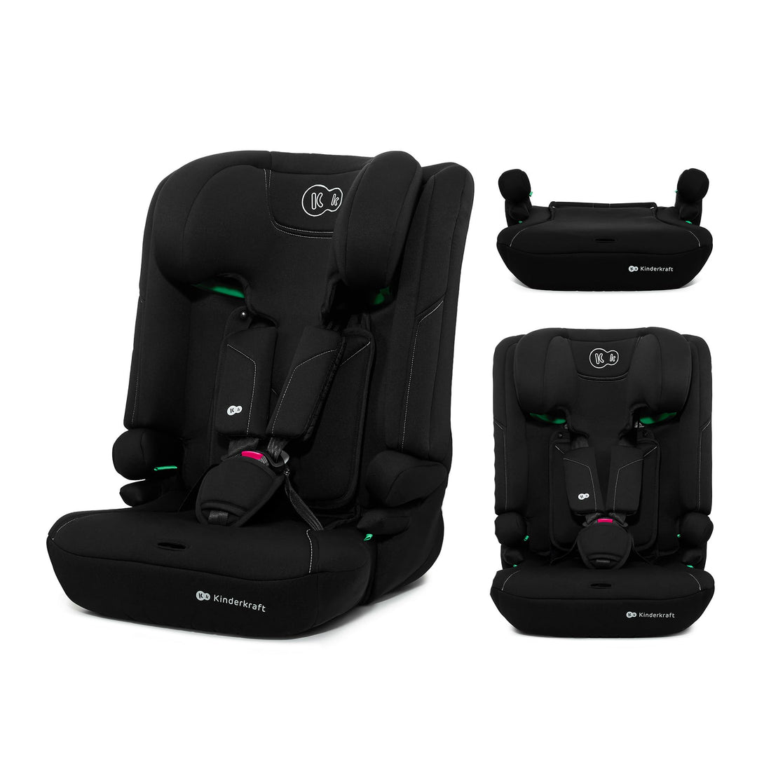Kinderkraft I-COMFY, Autositz, Für Kinder, Reguliert (76-150cm), Verstellbare Rückenlehne, 5-Punkt-S