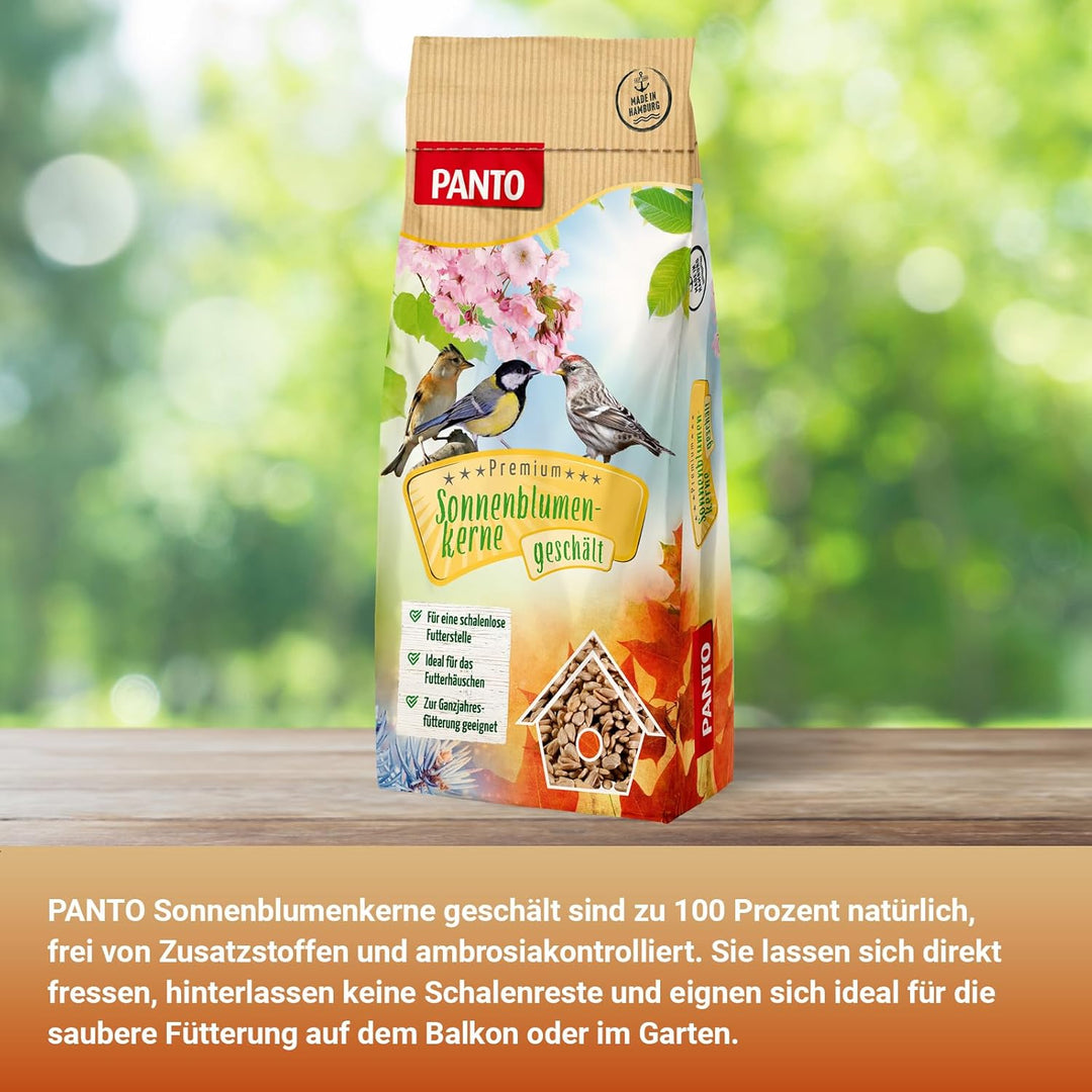PANTO Sonnenblumenkerne geschält 25 kg – Wildvogelfutter aus reinen, schalenlosen Sonnenblumenkernen