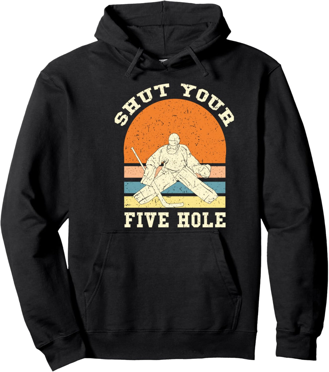 Schalten Sie Ihren Fünf-Loch-Lustig-Eishockey Spieler-Sport Pullover Hoodie