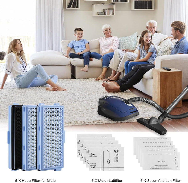 3 Sätze Hepa Filter Staubsauger für Miele Compact C1 & C2, Complete C2 & C3, S8340, Hepa Filters für