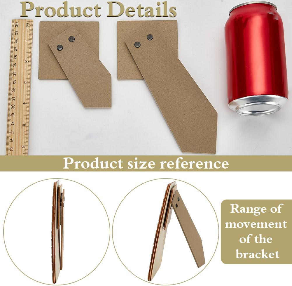 FINGERINSPIRE 6 Stück Bilderrahmen Mit Staffeleirückseite 195x99x7.5mm MDF Fotorahmenständer Rechtec