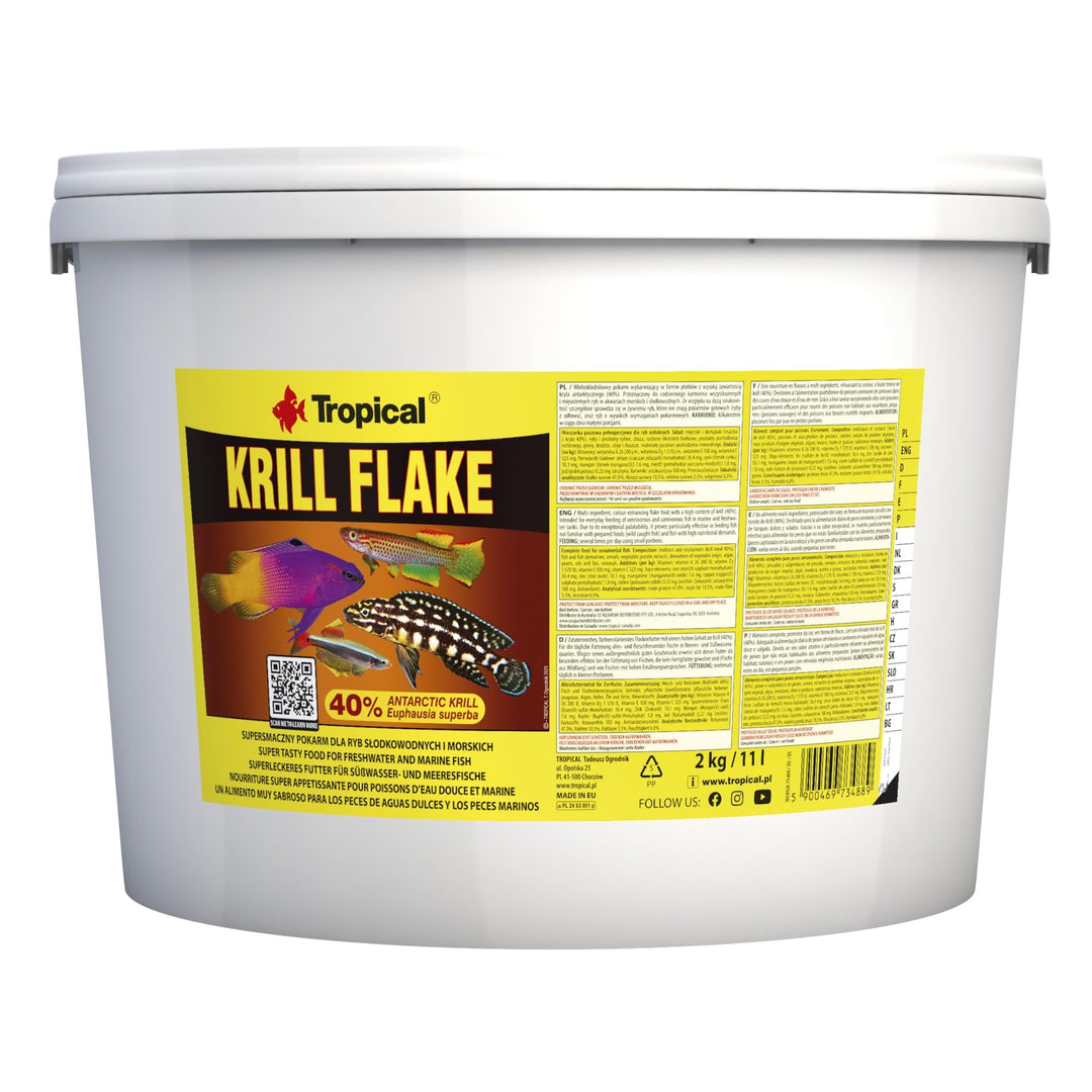 Tropical Krill Flake - Farbverstärkendes Flockenfutter mit Krill, 1er Pack (1 x 11 l)