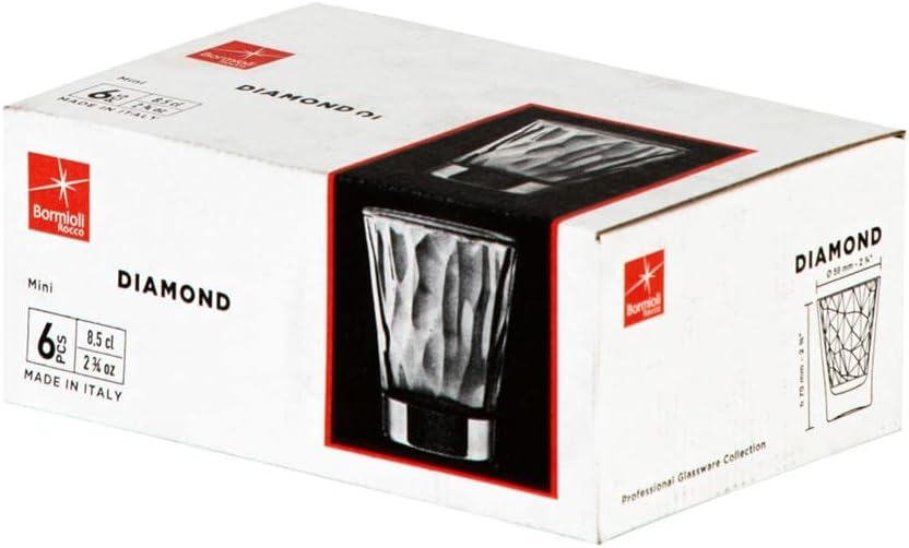 Bormioli Rocco Diamond -Schnapsgläser - 80ml - 24 Packung Von 24