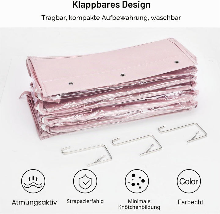 Lirex Geldbörsen-Organizer, 6 Taschen Handtaschen-Organizer mit Reissverschluss zum Aufhängen, für S