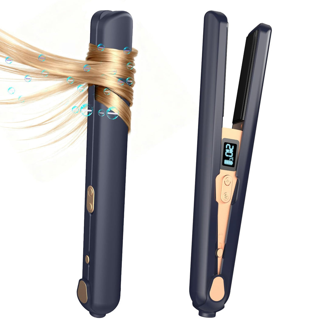 Glätteisen Kabellos mit 9600mAh Akku, Haarglätter und Lockenstab 2 in 1, Glätteisen Akku Tragbares R