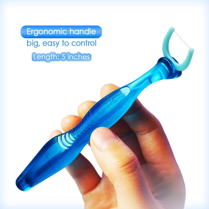 T.Smile Evolutionary Clean Zahnseide, Nachfüllset mit mittellangem Griff, 200 extra starke Nachfüllp