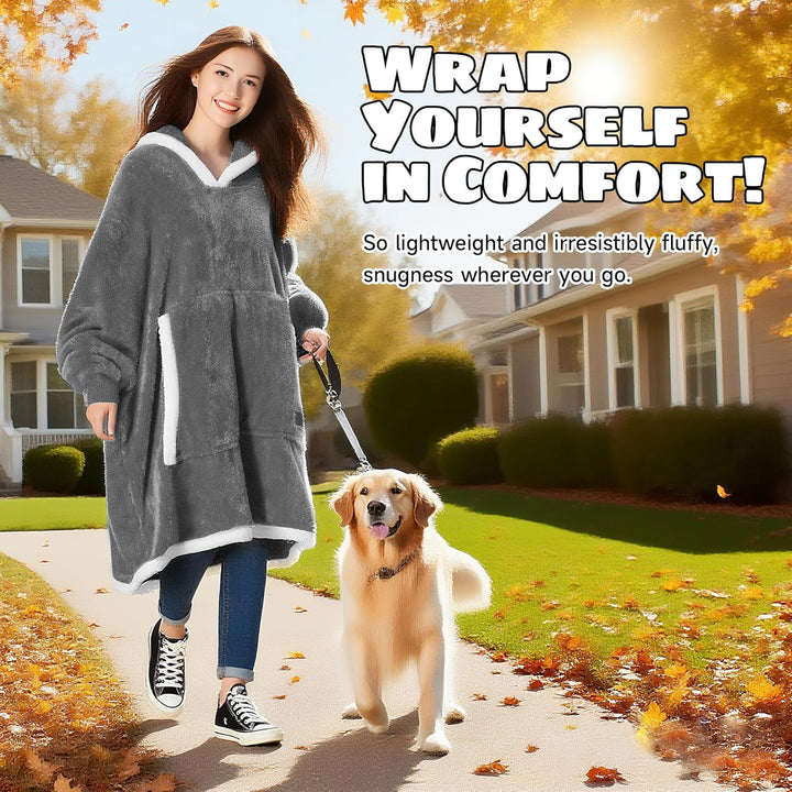 Catalonia Classy Decke mit Ärmel Oversize Hoodie Kuscheldecke-Kuscheldecke Zum Anziehen mit Ärmeln u