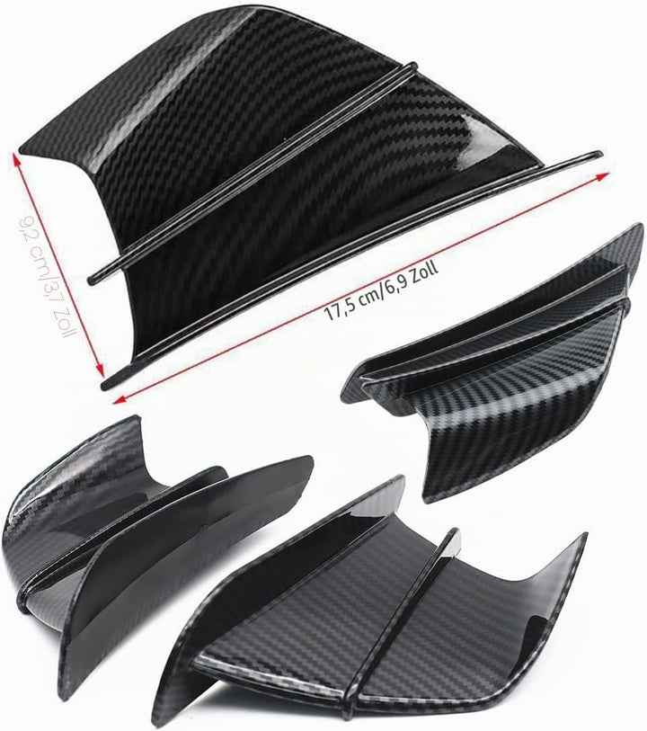 Motorcycle Front Aerodynamic Winglets Carbon Fibre Windscreen Trim Motorcycle Spoiler Plastic Fairin