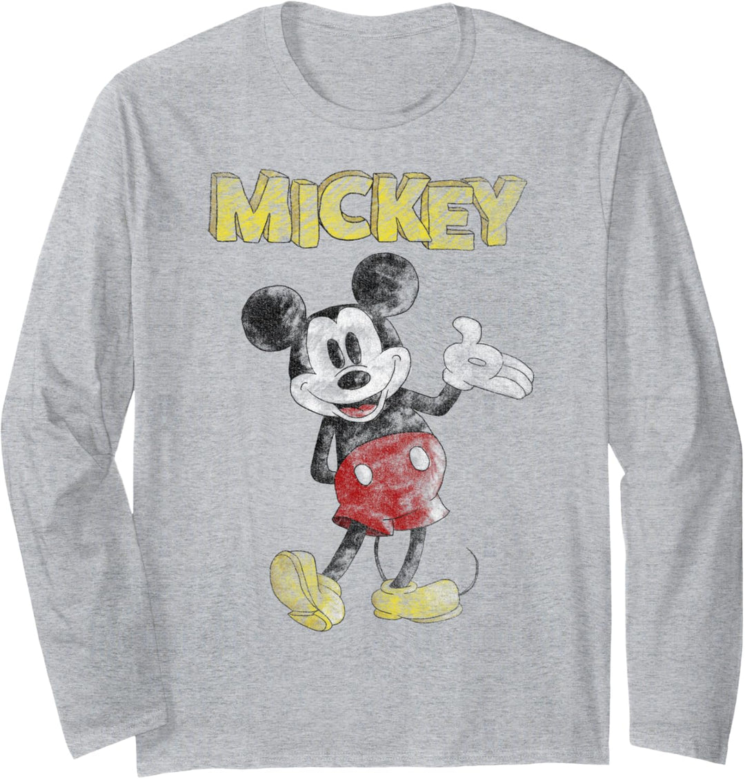 Disney Mickey & Friends Mickey Portrait Chalk Fill Langarmshirt