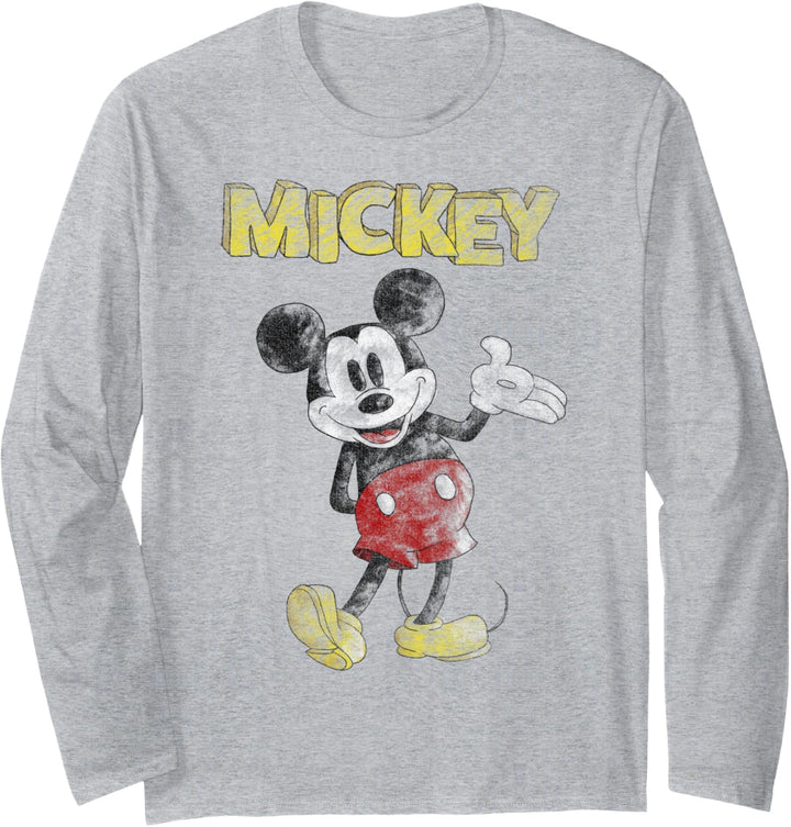 Disney Mickey & Friends Mickey Portrait Chalk Fill Langarmshirt