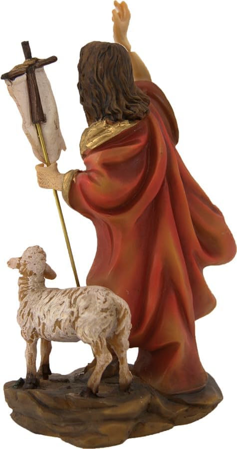 FADEDA Jesus Auferstehung mit Lamm/Höhe:14 cm/handbemalt/detailgetreue Krippen Figuren - Weihnachten