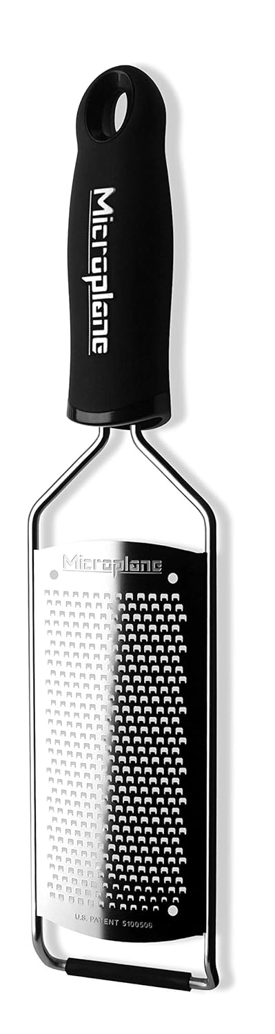 Microplane Reibe Sternenklinge Edelstahl Schwarz Gourmet Serie & Feine Reibe, Gourmet Serie, Edelsta