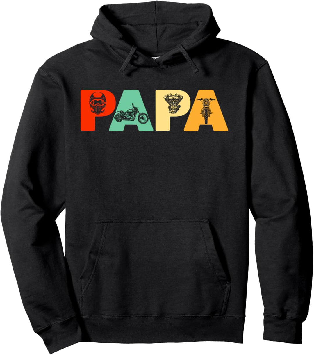 Retro-Motorrad-Vater, Lustiger Papa-Motorrad-Vater Pullover Hoodie