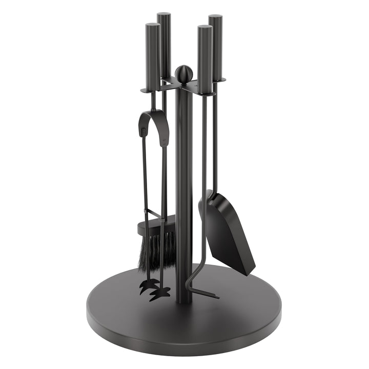 Fire Vida Warwick Kaminbesteck-Set, traditionell, Metall, schwarz, 5-teilig