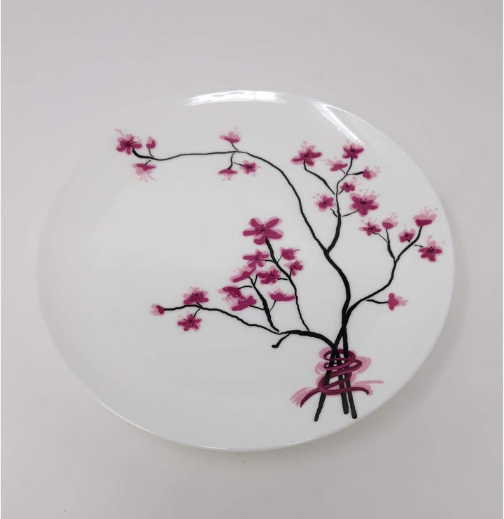 TeaLogic 6er Set Frühstücksteller, Kuchenteller Cherry Blossom D. 19cm Porzellan