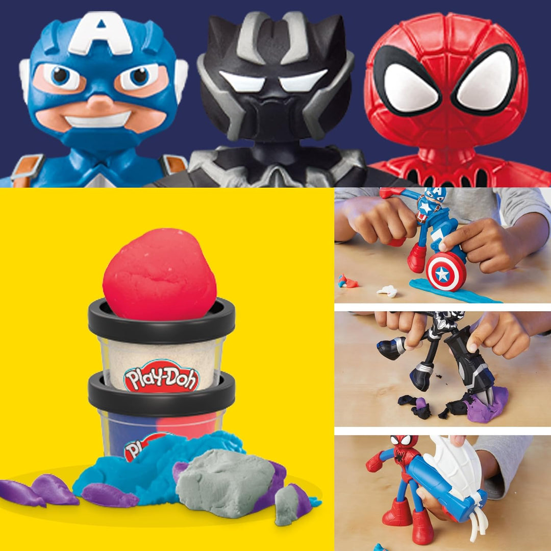 Play-Doh Marvel Helden Abenteuer-Set Action-Figuren Spielset, Marvel Helden Abenteuer-Set
