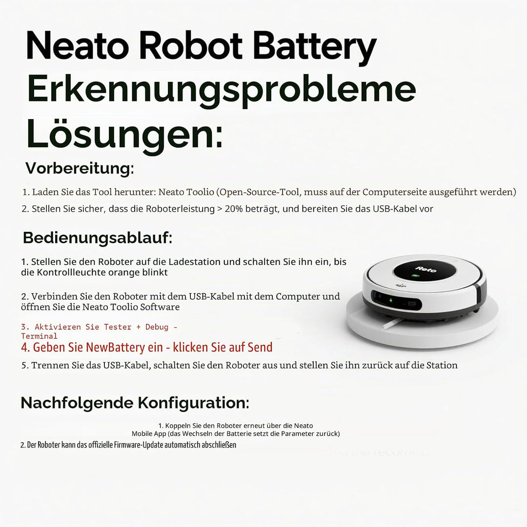 ANTIEE 6500mAh Akku für Neato Robotics D3 D4 D5 D6 D7 D3+ D301 D303 D5+ D502 D503 D701 D702 D703 D70