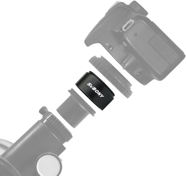 Svbony Verlangerungsrohr Adapter, T2 Metall Telekonverter zur Verlängerung der Brennweite, Teleskopz