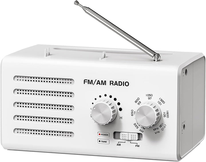 Transistorradio – AM FM Tragbares Radio mit Bestem Empfang, Eingebautem Lautsprecher, Kopfhöreransch