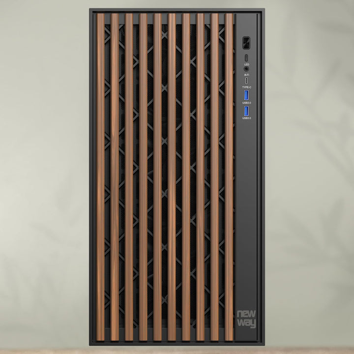 NEWWAY - 2024 Neu - NW1 PC-Gehäuse aus Holz - Mittlere Tower kompatibel mit ATX/Micro-ATX/ITX - Typ