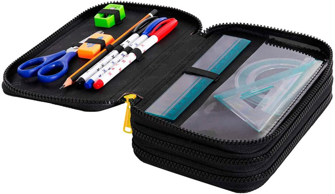 COOLPACK 3-FACH Mäppchen Federmappe Federtasche XXL Federtasche Federmappe Federmäppchen 44-teilig g