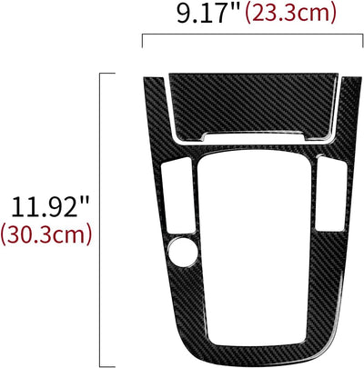 OYDDL Auto Kohlefaser Schaltknauf Schalthebel Cover Trim Kompatibel mit Audi A4 B8 A5 S4 S5 Q5 RS4 R