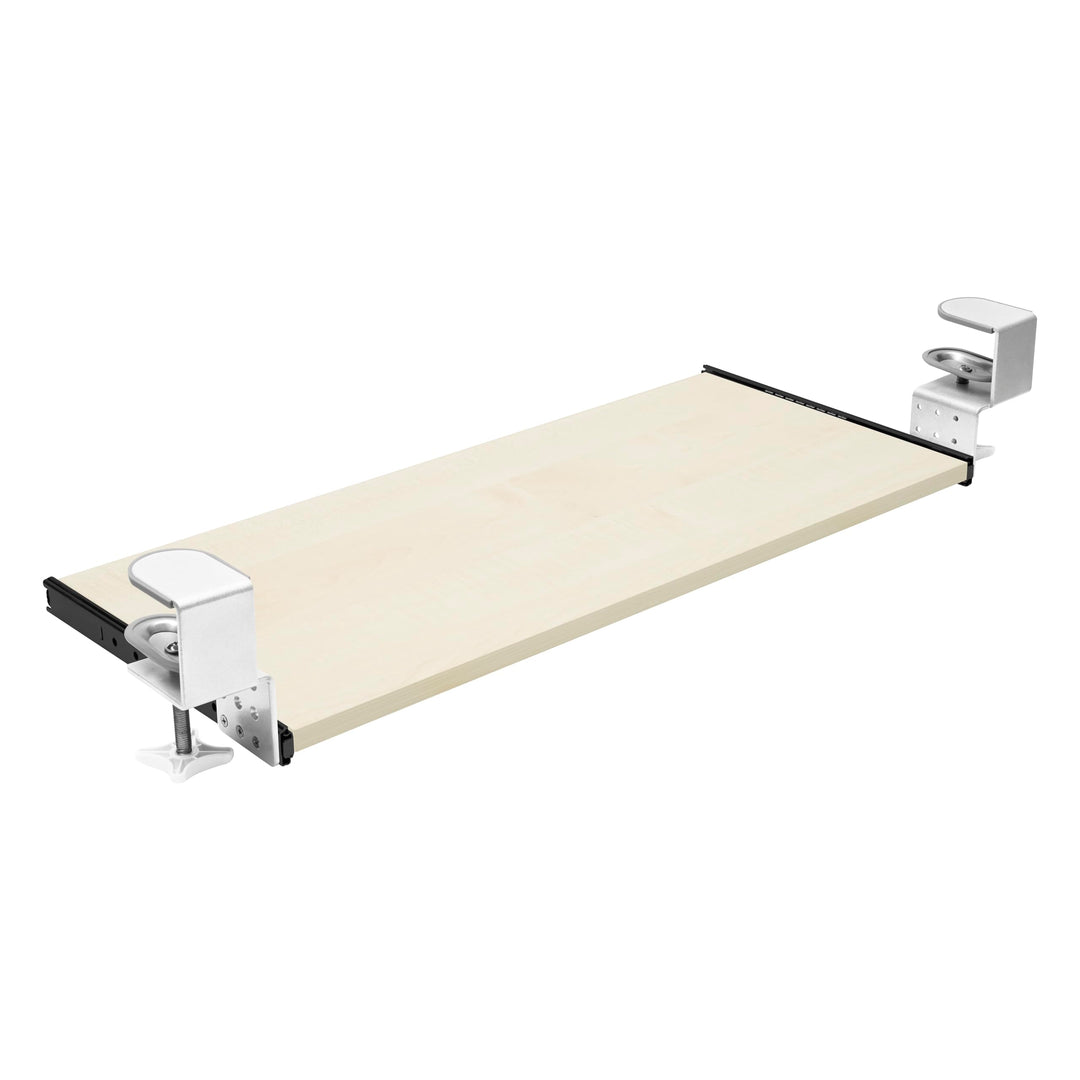 FIX&amp;EASY Tastaturauszug klemmbar mit Tastaturablage 800X300mm ahorn Dekor, Tischklemmen höhenverstel
