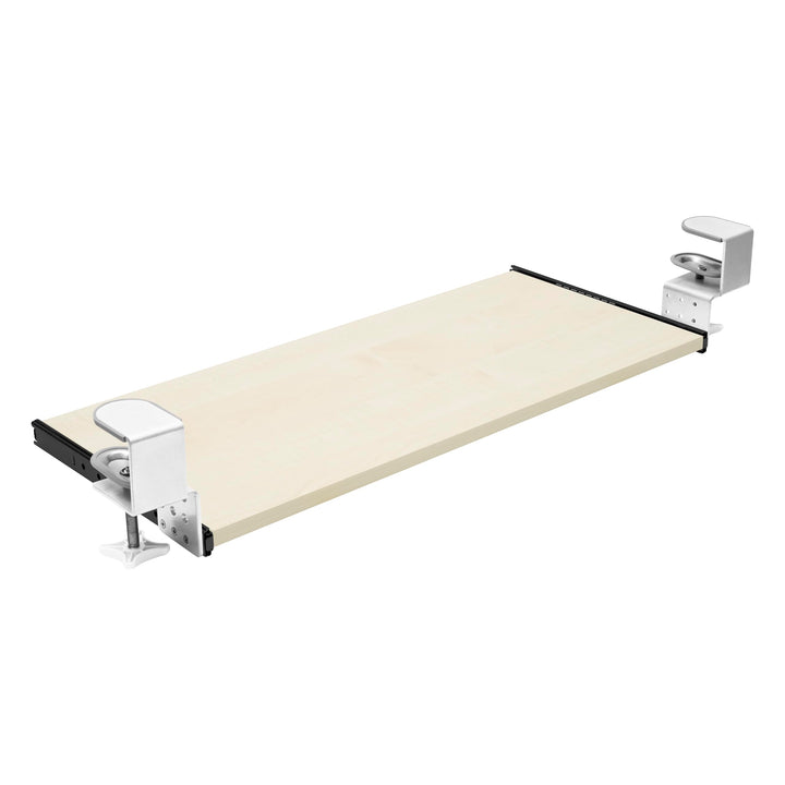 FIX&amp;EASY Tastaturauszug klemmbar mit Tastaturablage 800X300mm ahorn Dekor, Tischklemmen höhenverstel