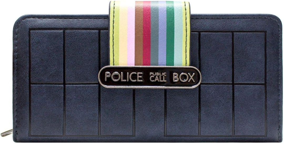 Doctor Who dreizehnte Tardis Streifen Portemonnaie Geldbörse Blau