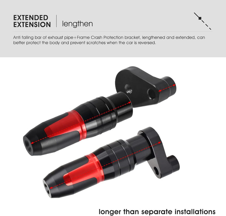 MOLONG Universal Motorrad Anti-fallender Auspuff Schutzbügel Slider Für MT07 MT09 XSR700 XSR900 TENE