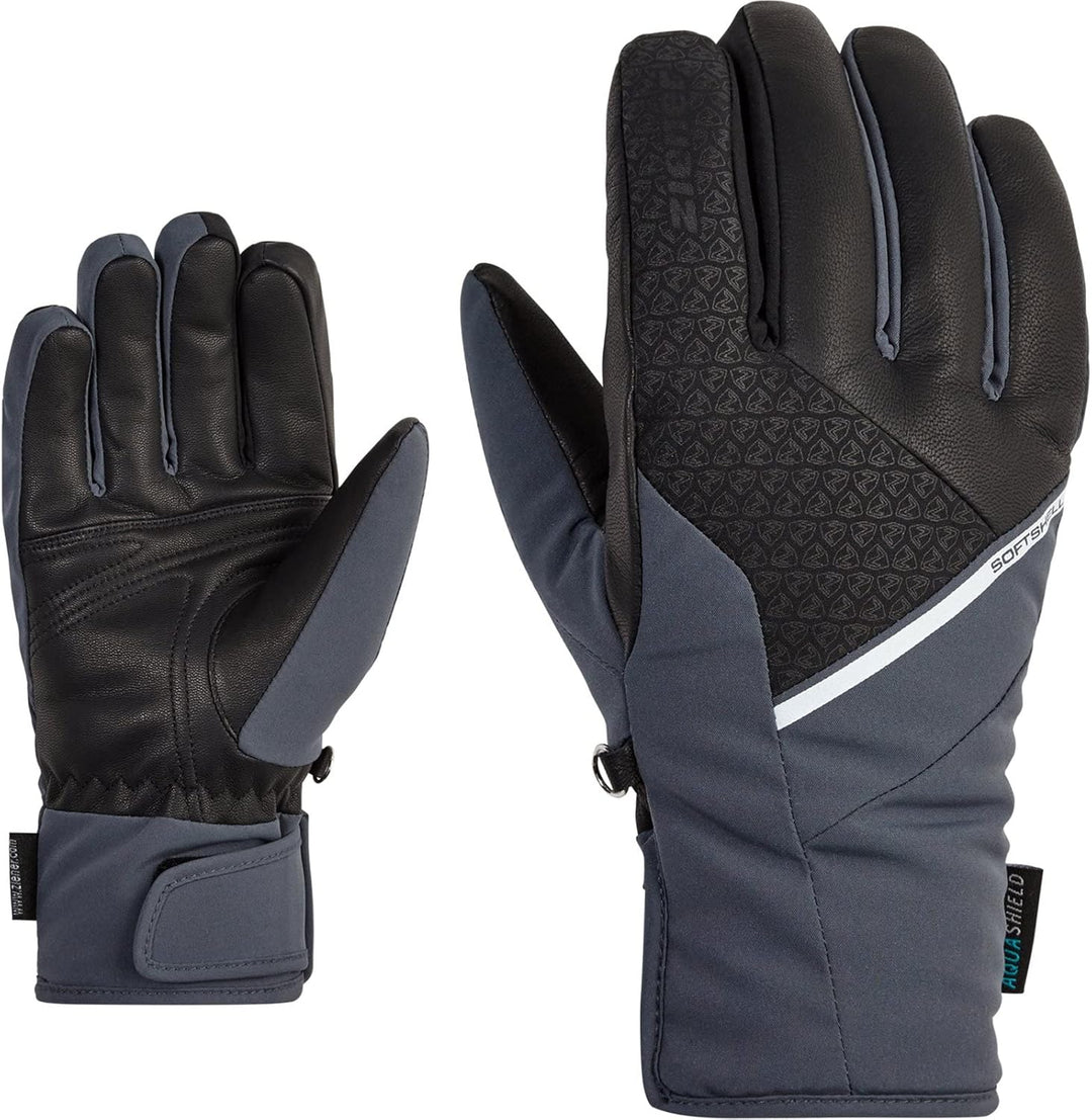 Ziener Damen Kasadina Ski-Handschuhe/Wintersport | wasserdicht, atmungsaktiv, Soft-Shell 7.5 Ombre,