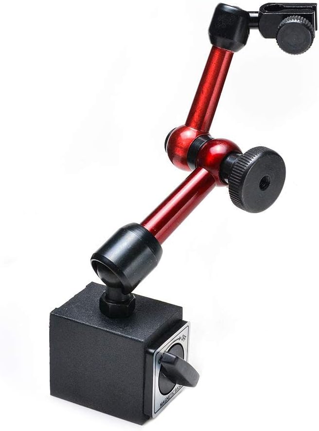Tiardey 45x30x36mm Verstellbarer Magnetfuhalter für Digitale Messuhr - Rot