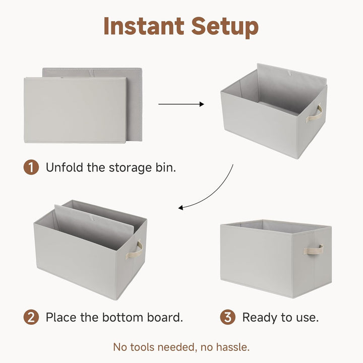 StorageWorks extra grosse Aufbewahrungsbox Stoff, faltbare Boxen Aufbewahrung für Regale, Schränke,