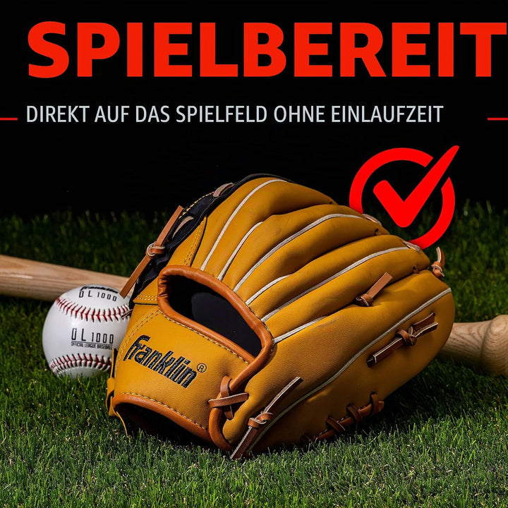 Franklin Sports Field Master Series Baseballhandschuh 30,5 cm Rechte Hand Wurf, 30,5 cm Rechte Hand